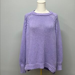 Voyaguer Mersea purple sweater open knit purple fisherman parisian large cotton